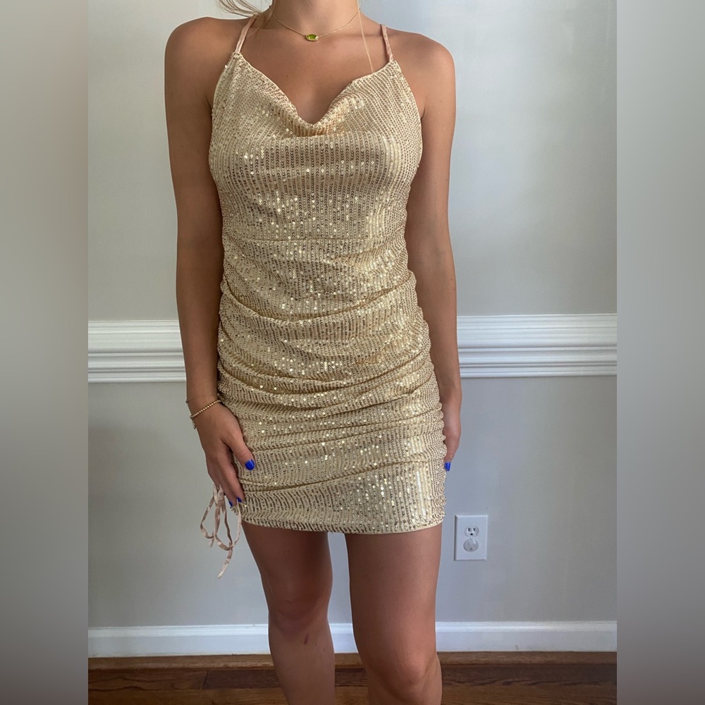 Lucy in the Sky dress Gold